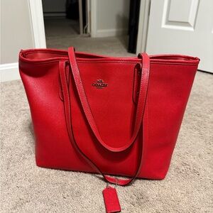 Coach Vibrant Red Tote Bag